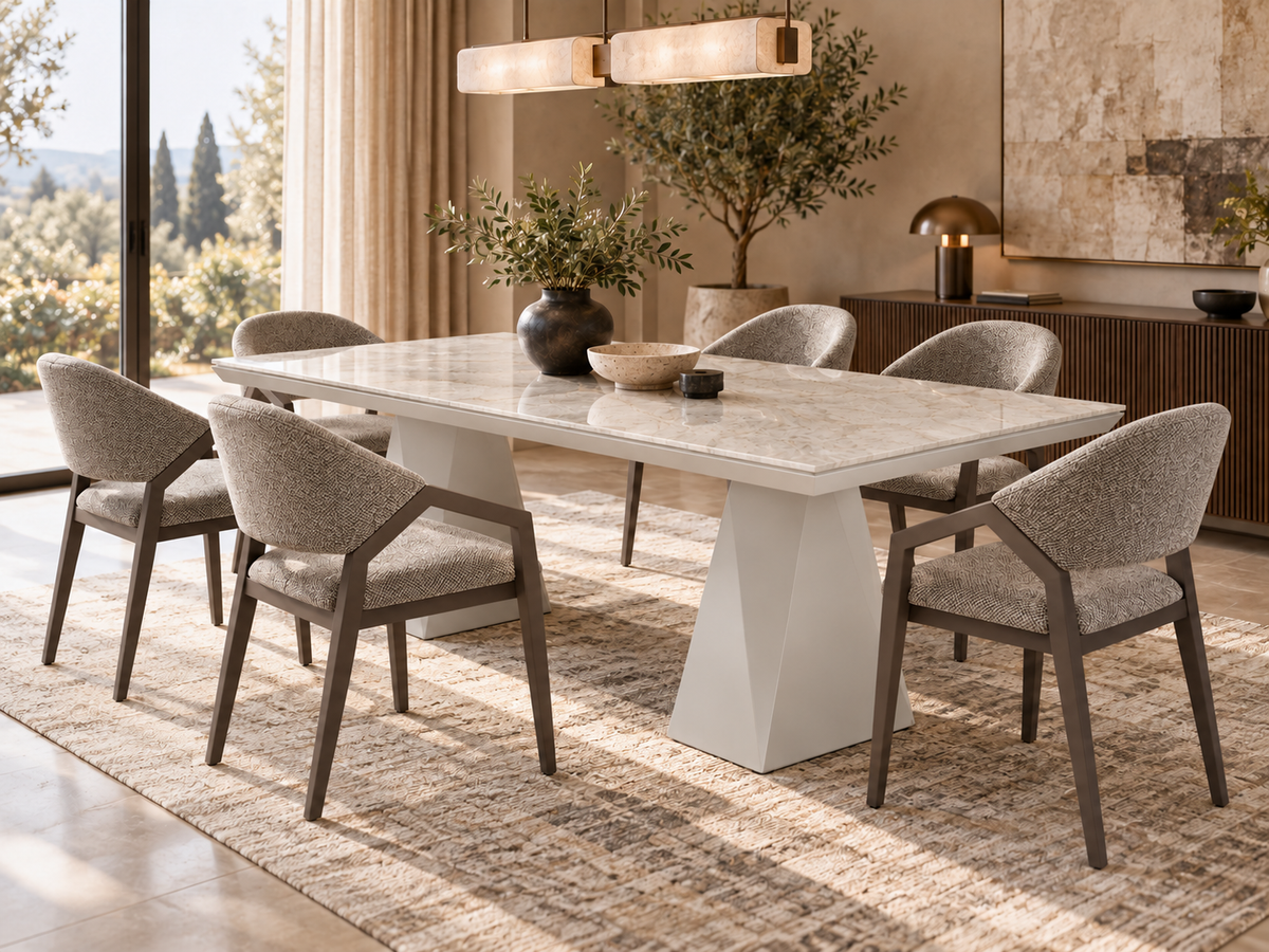 Ensemble de salle à manger Diamond – table à manger extensible + 6 chaises Diamond