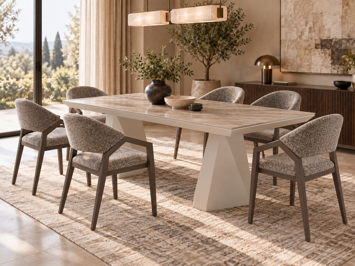 Ensemble de salle à manger Diamond – table à manger extensible + 6 chaises Diamond