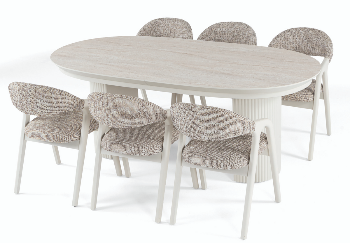 Chaise de salle à manger rembourrée Verona avec accoudoirs