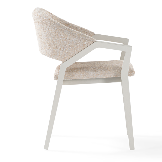 Chaise de salle à manger rembourrée Diamond avec accoudoirs
