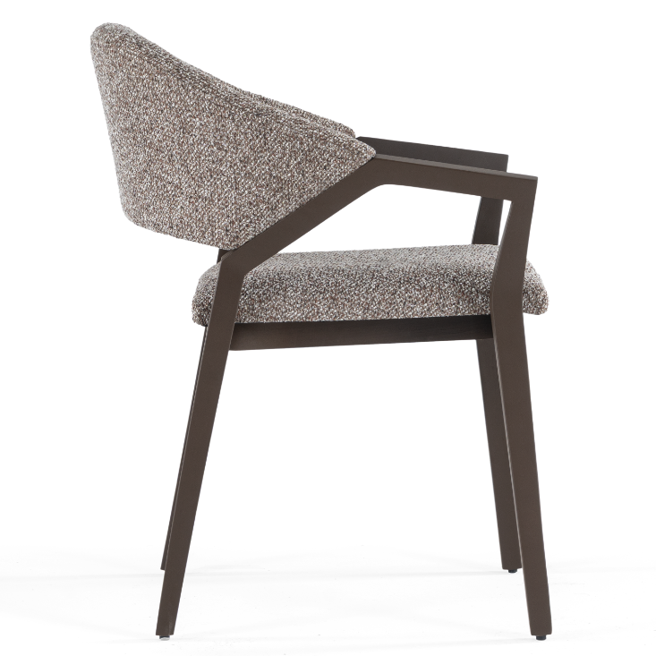 Chaise de salle à manger rembourrée Diamond avec accoudoirs