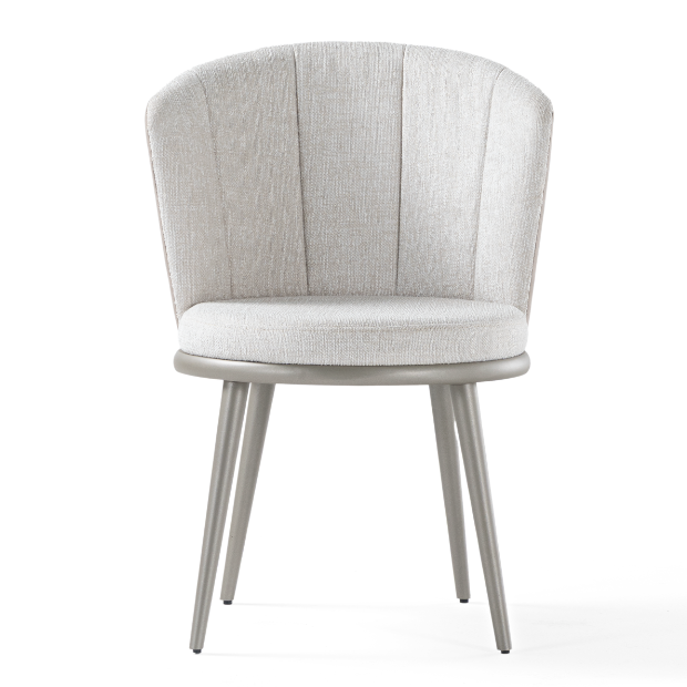 Chaise de salle à manger rembourrée Lipa avec dossier enveloppant