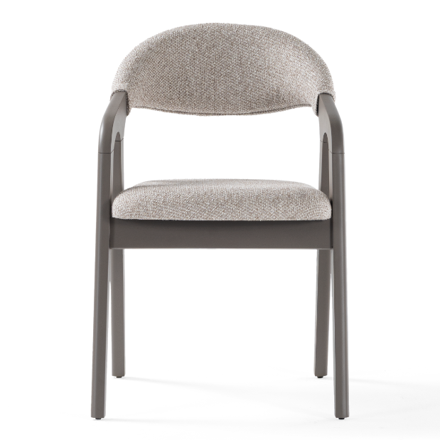 Chaise de salle à manger rembourrée Verona avec accoudoirs