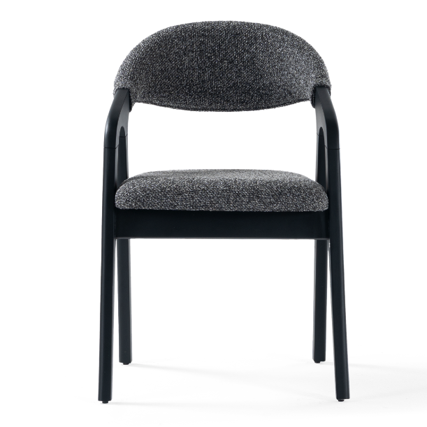 Chaise de salle à manger rembourrée Verona avec accoudoirs