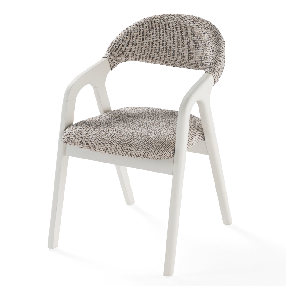 Chaise de salle à manger rembourrée Verona avec accoudoirs